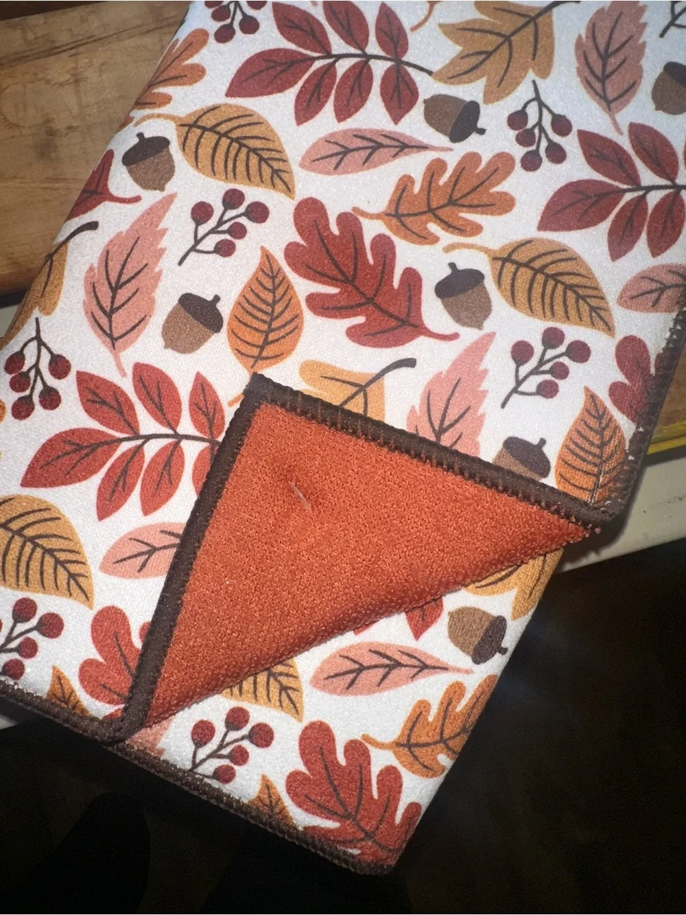 Leaves & Acorns Drying Mat ~ New